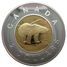 2001 Canadian $2 Polar Bear Toonie Proof Coin 2001 Canadian $2 Polar Bear Toonie Proof Coin