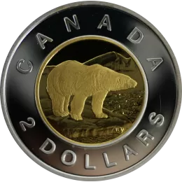 2002 (1952-) Canadian $2 Polar Bear Toonie Proof Coin 2002 (1952-) Canadian $2 Polar Bear Toonie Proof Coin