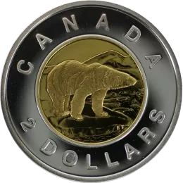 2003 Canadian $2 Polar Bear Toonie Proof Coin 2003 Canadian $2 Polar Bear Toonie Proof Coin