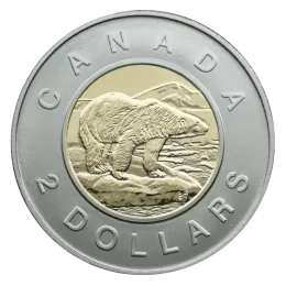 2000 Canadian $2 Polar Bear Toonie Specimen Coin 2000 Canadian $2 Polar Bear Toonie Specimen Coin