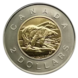 2001 Canadian $2 Polar Bear Toonie Specimen Coin 2001 Canadian $2 Polar Bear Toonie Specimen Coin