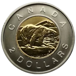 2003 Canadian $2 Polar Bear/Old Effigy Toonie Specimen Coin 2003 Canadian $2 Polar Bear/Old Effigy Toonie Specimen Coin