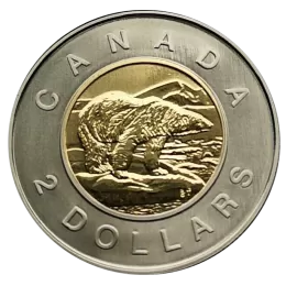 2004 Canadian $2 Polar Bear Toonie Specimen Coin 2004 Canadian $2 Polar Bear Toonie Specimen Coin