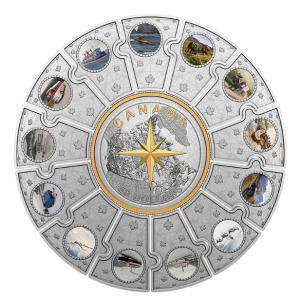 2022 Canada Puzzle Coin Set - Canadian Passages - Fine Silver Coin 2022 Canada Puzzle Coin Set - Canadian Passages - Fine Silver Coin